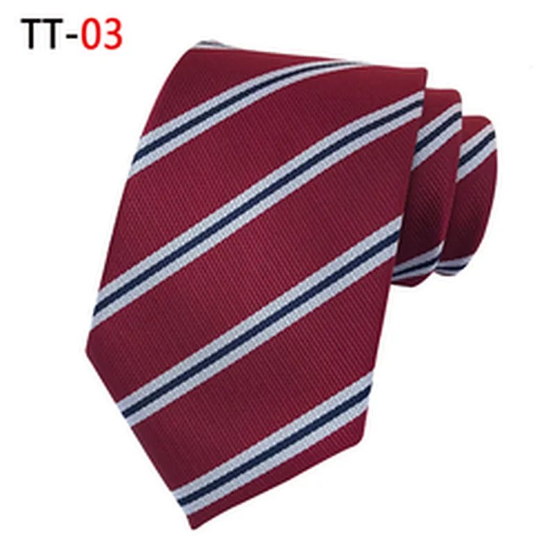 Fashion Necktie Set Gift Box Custom Logo Striped Neck Ties For Men Polyester Woven Corbatas Hombres