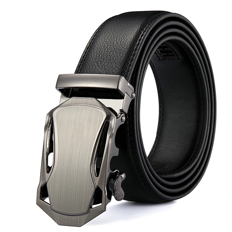 Wholesale Luxury Business Ratchet Automatic Genuine Leather Men's Fashion Belt
