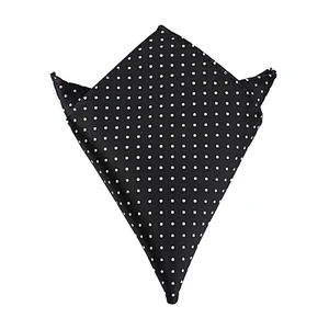 logo woven pocketsquare checks pattern wholesale handkerchief pocket square polyester WPS009