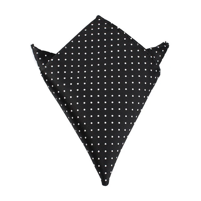 logo woven pocketsquare checks pattern wholesale handkerchief pocket square polyester WPS009