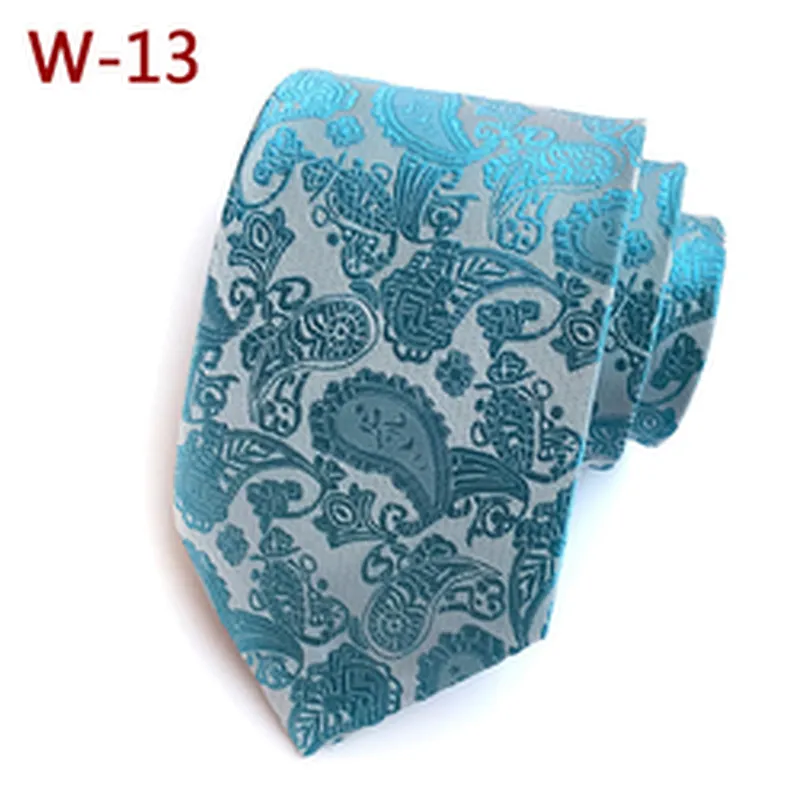 Custom Neckties Men Jacquard Woven Casual Cravate Pour Homme Polyester Paisley Neck Ties For Men