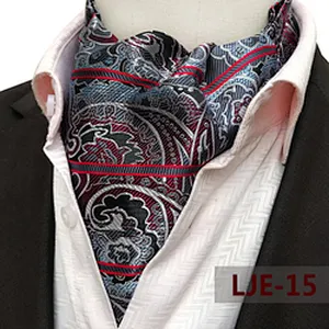 Casual Paisley Cravate Homme Jacquard Woven Folard Mens Ascot Classic Polyester Ties For Men Italian