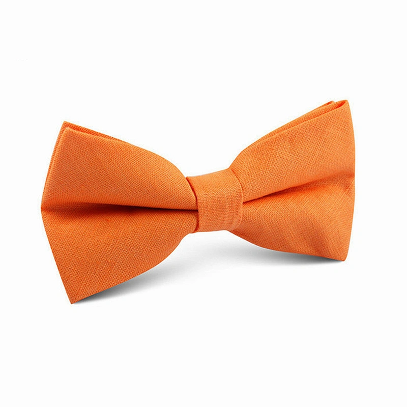 leisure nude color solid bow tie