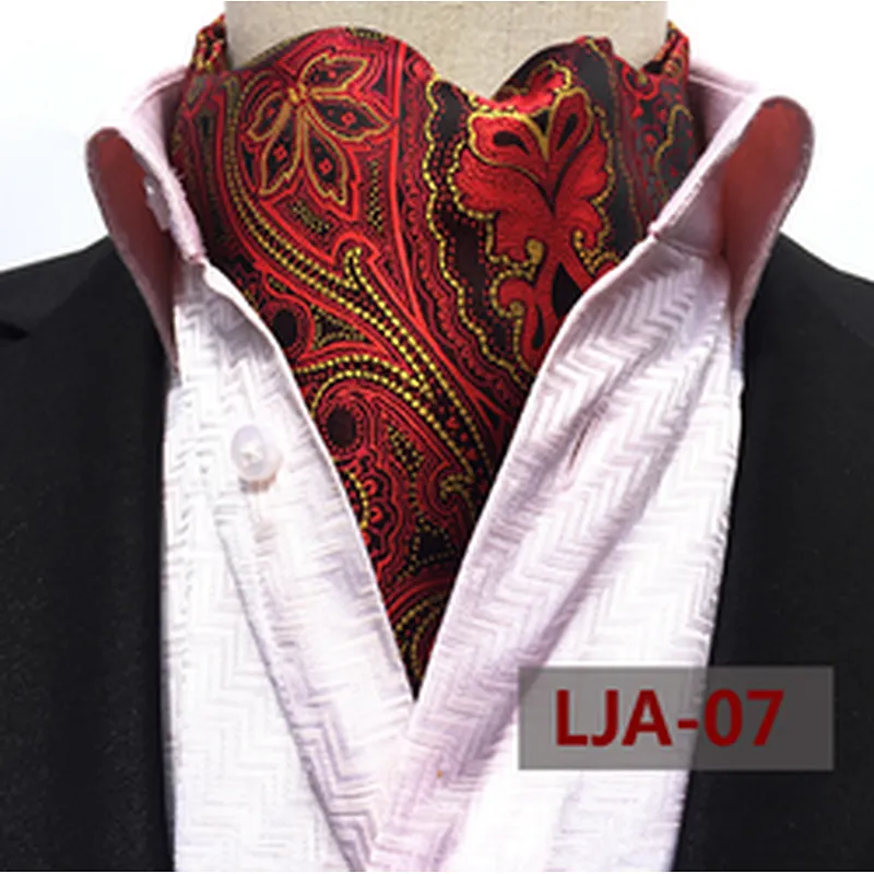 Classic Paisley Cravate Homme Casual Dot Folard Mens Ascot Polyester Jacquard Woven Ties For Men Italian