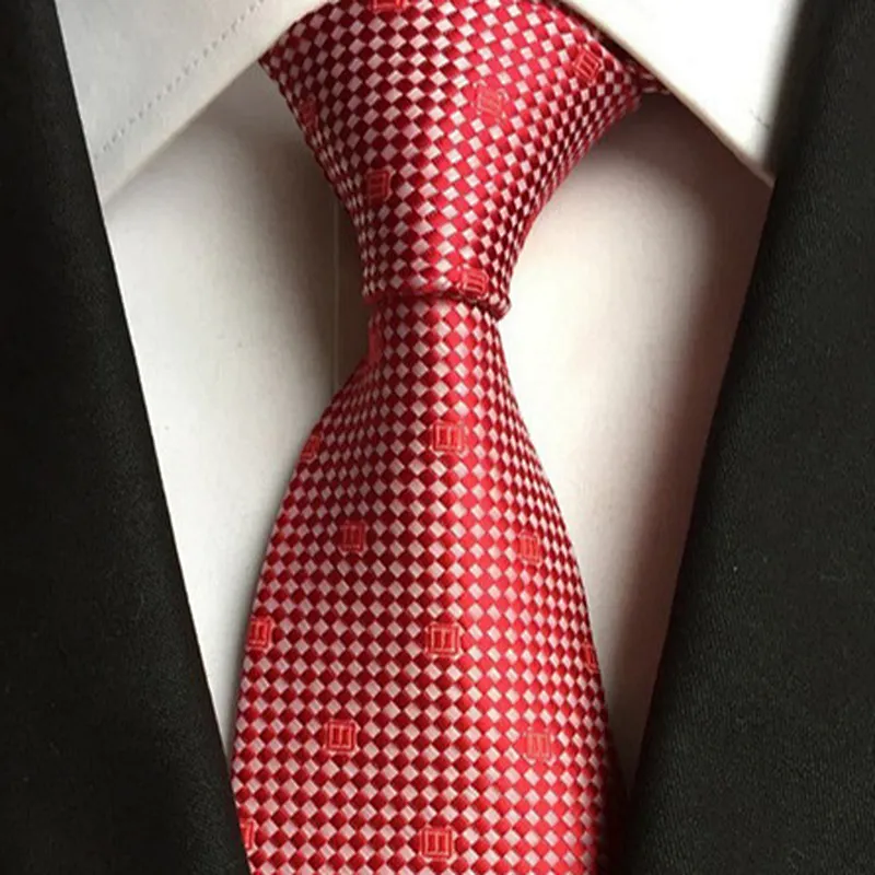 Wholesale Gravata Masculina Fashion Neck Ties For Men Casual Grid Silk Necktie Set Gift Box
