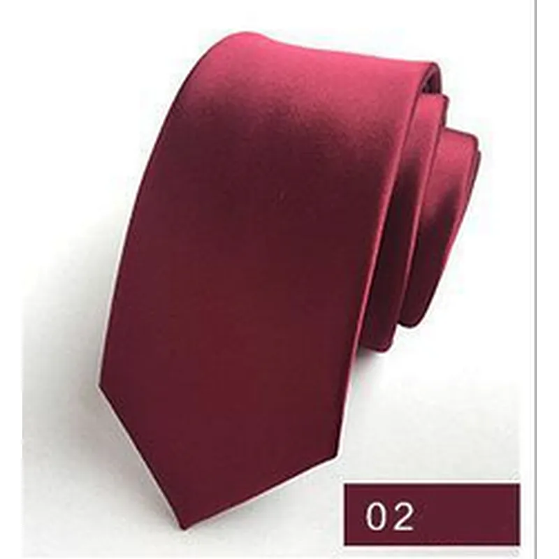 Wholesale Classic Slim Popular Plain Ties Men Custom Logo Polyester Woven Solid Necktie Gift