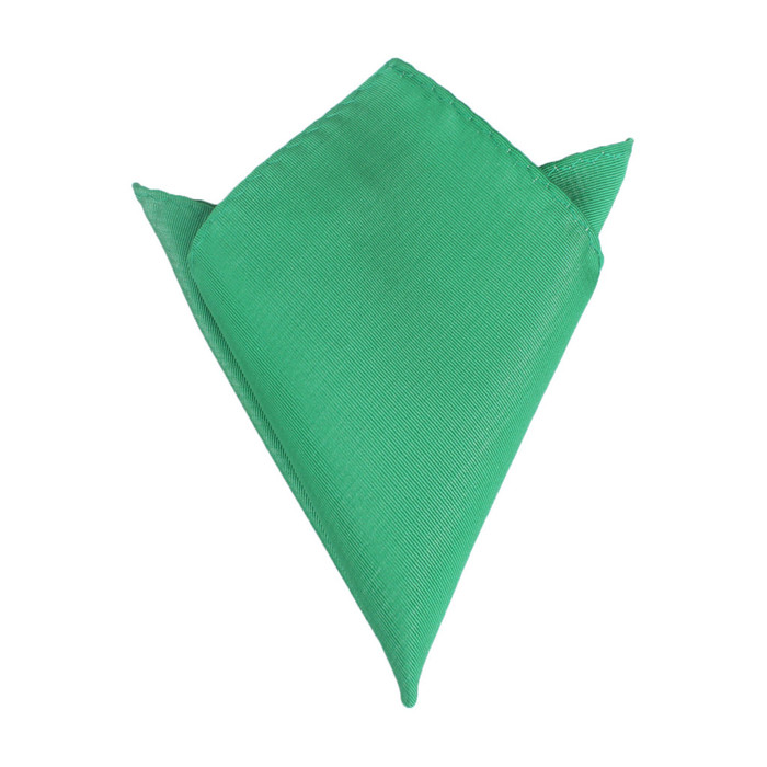 silk woven handkerchief green jacquard oem pocket square handkerchief for men WPS019