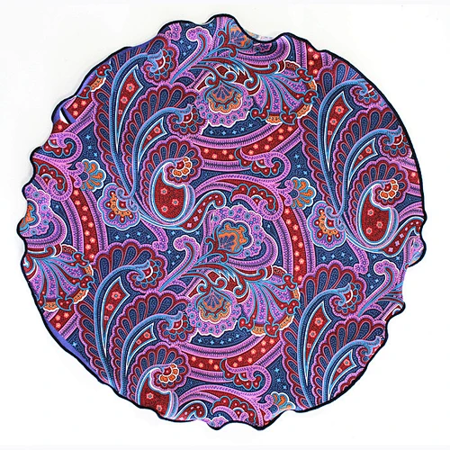 personalized round pocket squares silk handkerchief PR0008