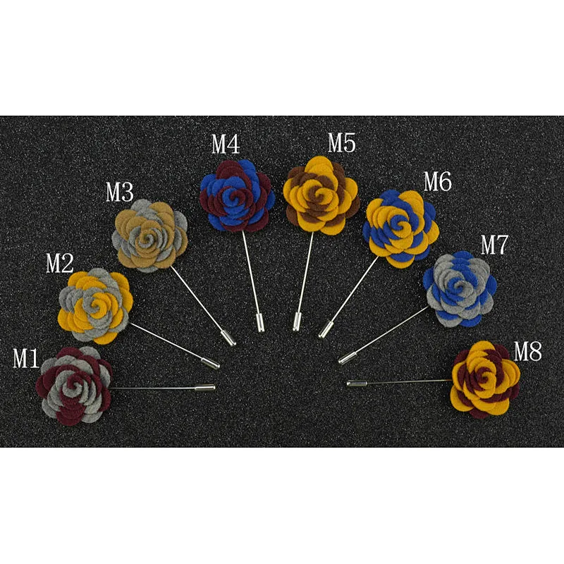Designer Brooch Popular Brands Fashionable Wedding Corsage Flower Lapel Pins Mens Suit Custom