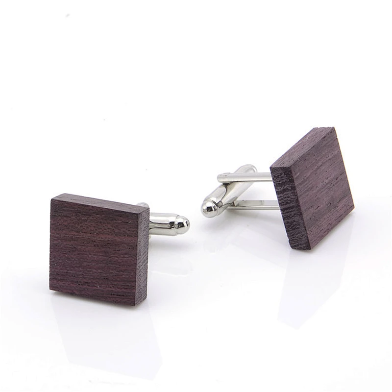 Low Moq Mens Beautiful Rosewood woodenCufflinks Business Gift