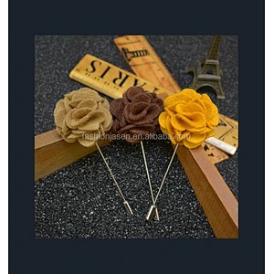 oem flower lapel pin,custom lapel flower pin,suit pin JSLP040