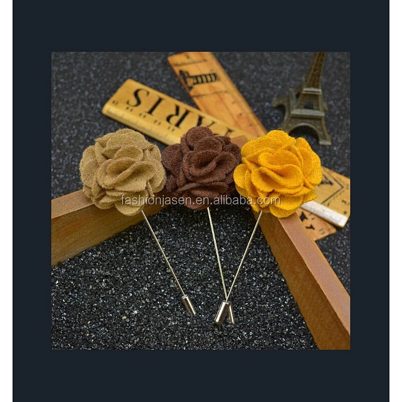 oem flower lapel pin,custom lapel flower pin,suit pin JSLP040