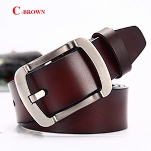 Wholesale Fashion Casual Adjustable Alloy Buckle Genuine Leather Belt for Men