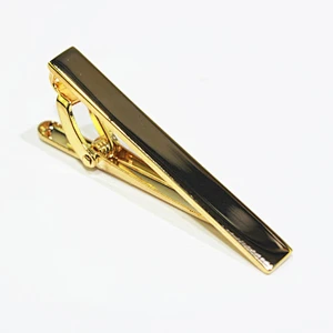 Factory Wholesale Custom Necktie Clip Tie Clip Mens Fashion Tie Pin Cuff Links or Tie Clips Gold