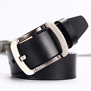 Wholesale Fashion Casual Adjustable Alloy Buckle Genuine Leather Belt for Men