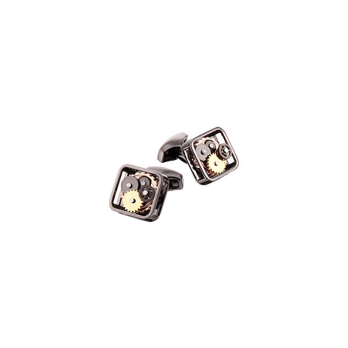 Men's personalized watch movement cufflinks