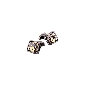 Men's personalized watch movement cufflinks