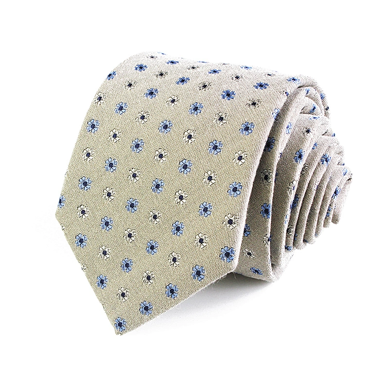 Fashion Wool Silk Polyester Blend Woven Tie Custom Logo Tie for Men