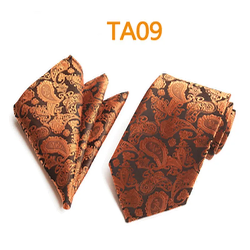 Fashion Mens Polyester Tie and Pocket Square Set