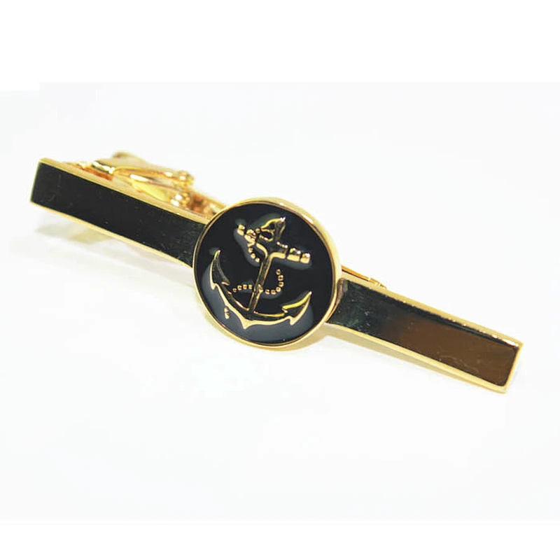 Factory Wholesale Custom Necktie Clip Tie Clip Mens Fashion Tie Pin Cuff Links or Tie Clips Gold