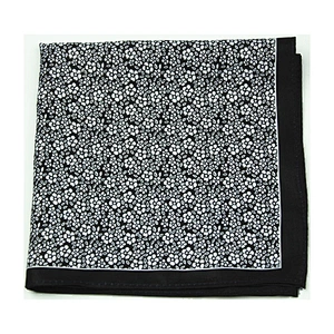 mens 100% polyester handkerchief floral pocket square made in china DPS5399C