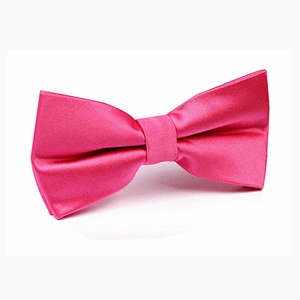 solid microfiber polyester cheap satin bowtie white