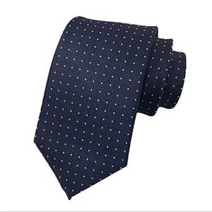 Classic Grid Corbatas Hombres Polyester Woven Neck Ties For Men Luxury Ties Men Custom Logo