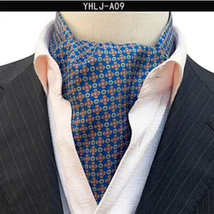 Classic Floral Folard Mens Ascot Casual Paisley Cravate Homme Jacquard Woven Ties For Men Italian