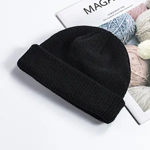 Cheap Fashion Beanie Winter Hats Knitted Cap Winter Plain Women'S Knitted Beanie Hats