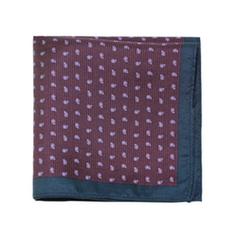 Wholesale digital Printing paisley pattern silk Pocket Squares