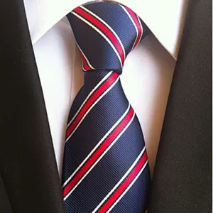 Wholesale Gravata Masculina Luxury Jacquard Silk Ties For Men Casual Necktie Stripe Cravates Homme