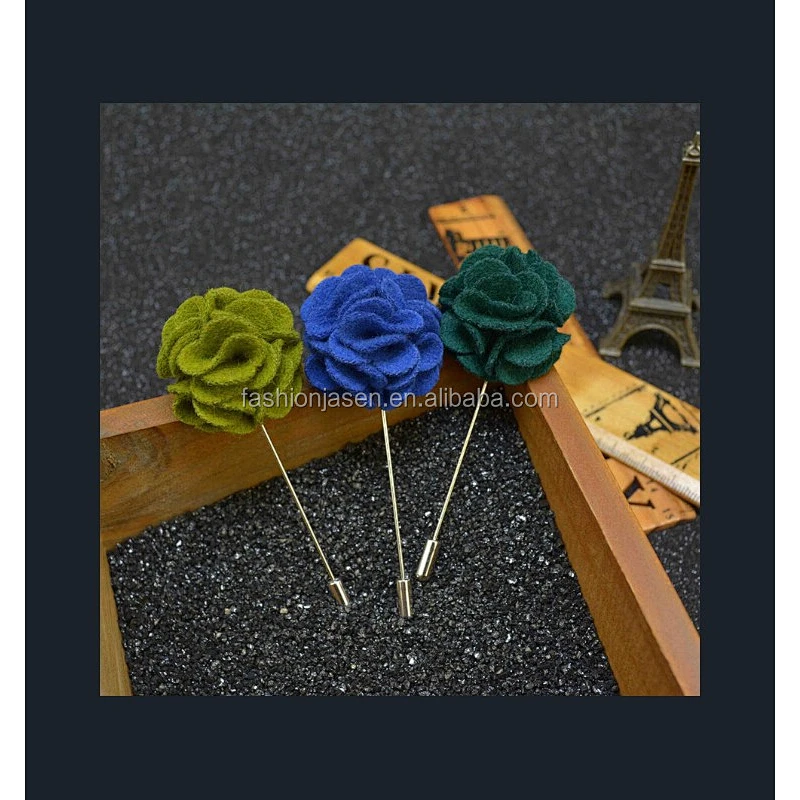 oem flower lapel pin,custom lapel flower pin,suit pin JSLP040