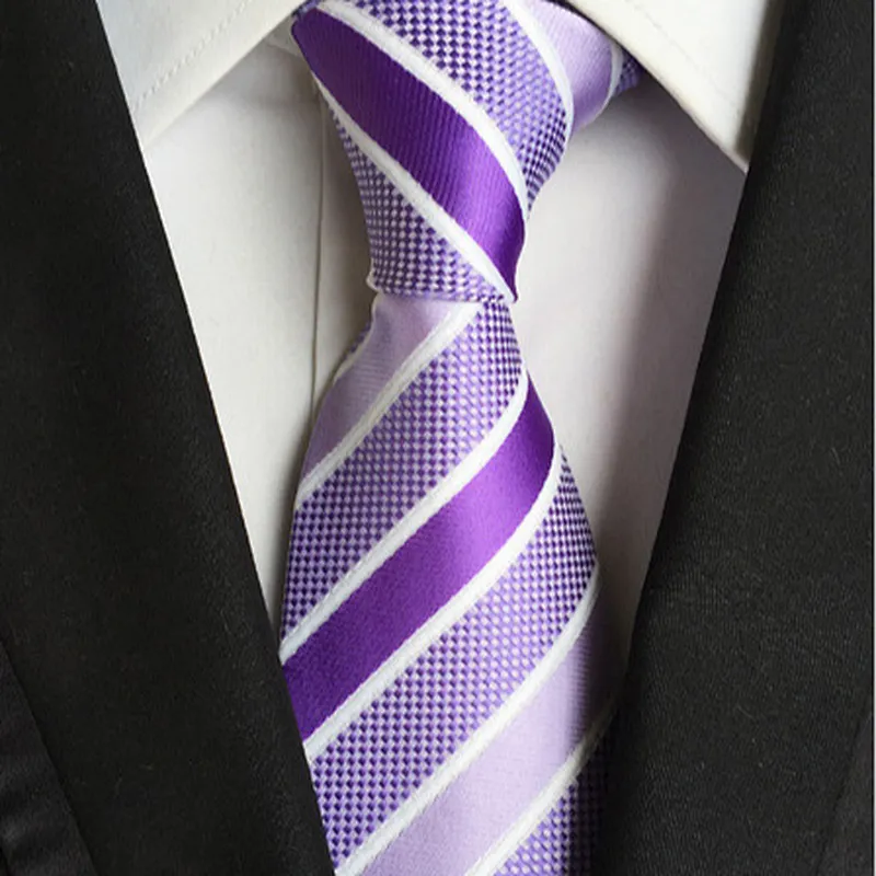 Wholesale Gravata Masculina Fashion Neck Ties For Men Casual Grid Silk Necktie Set Gift Box