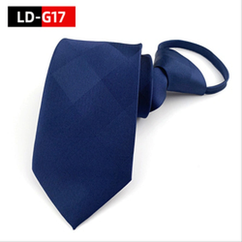 Custom Zipper Tie Fashionable No Tie Plain Boys Zipper Necktie Jacquard Lazy Zipper Ties For Men