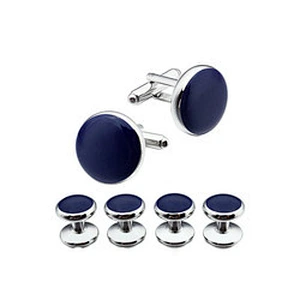 Sublimation Mens Cufflinks Custom Logo Luxury Golden Bouton Manchette Cufflinks Studs Set With Gift Box