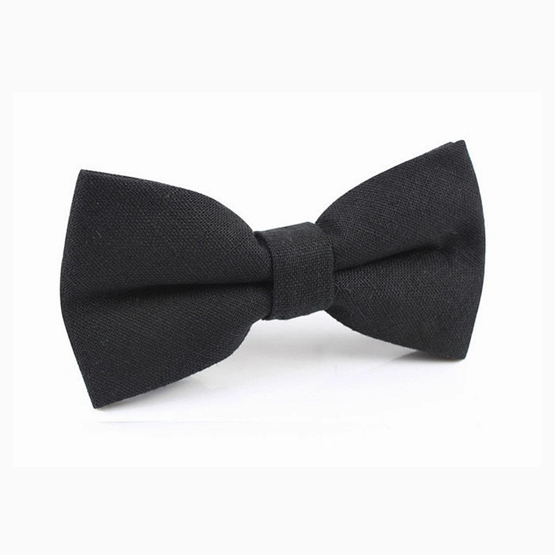 Pretty Plain Linen Bow Tie for Girls Custom Designs Plain Dyed Colorful
