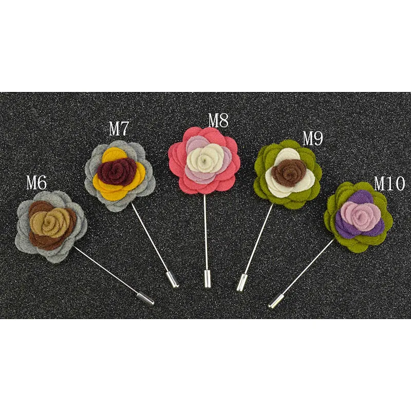 Custom Flower Lapel Pins Mens Suit Designer Channel Pins Brooches Men Popular Wedding Corsage Bracelet
