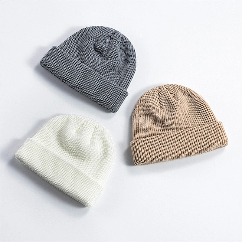 Cheap Fashion Beanie Winter Hats Knitted Cap Winter Plain Women'S Knitted Beanie Hats