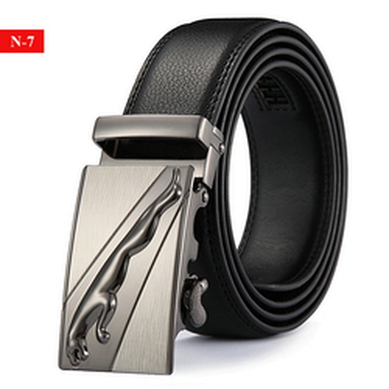 Wholesale Luxury Business Ratchet Automatic Genuine Leather Men's Fashion Belt