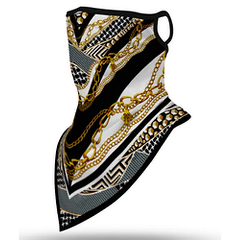 Bandana Custom Logo Multifunction Seamless Outdoor Cycling Sunshade Triangle Face Scarf Neck Gaiter With Ear Loop