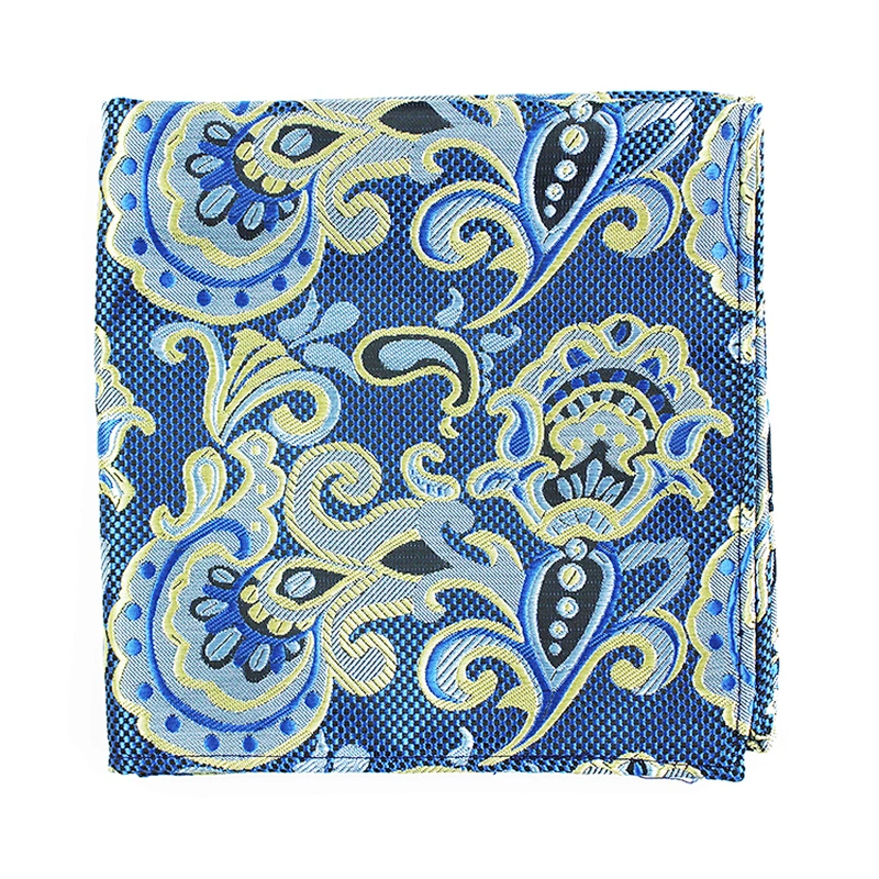 Jacquard dozen handkerchief Men Pocket Square Polyester Printed Scarf Square