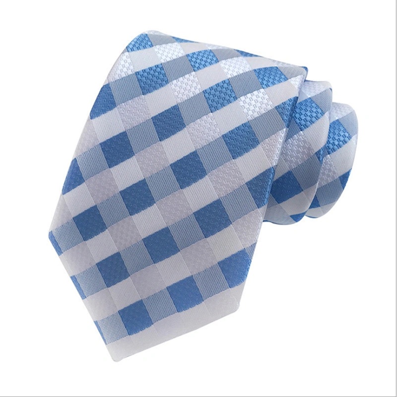 Custom Gravata Fashion Neck Ties For Men Casual Grid Silk Necktie Gift