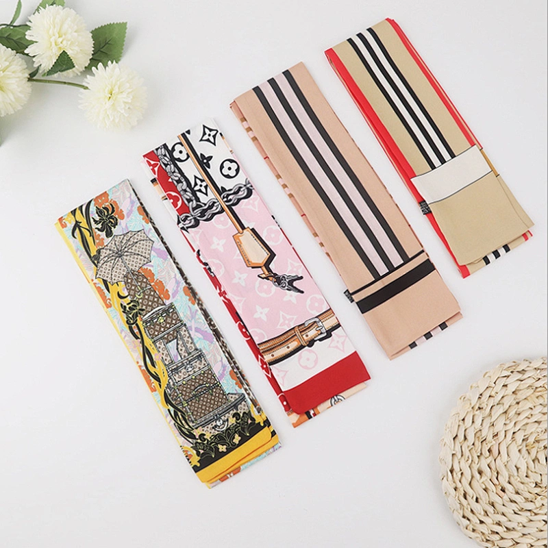 Custom Personalized Satin Hair Scarf Fresh Foulard Pour Femm Voil Custom Logo Other Scarves & Shawls