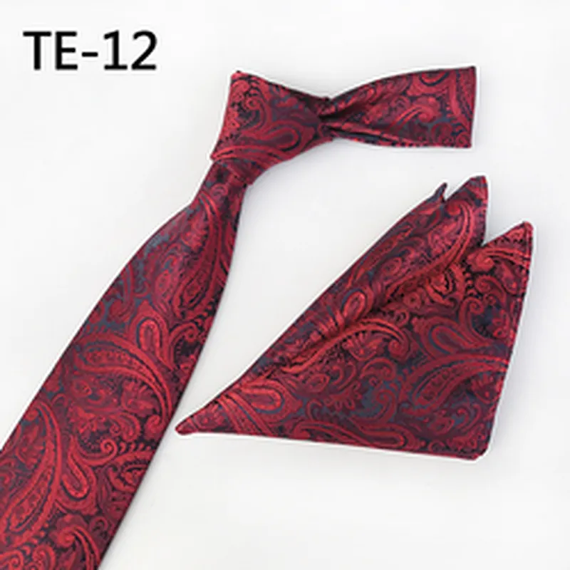 Casual Men Ties and Hanky Set Fashion Floral Neckties with Pocket Square Navy Ensemble Cravate Mouchoirs