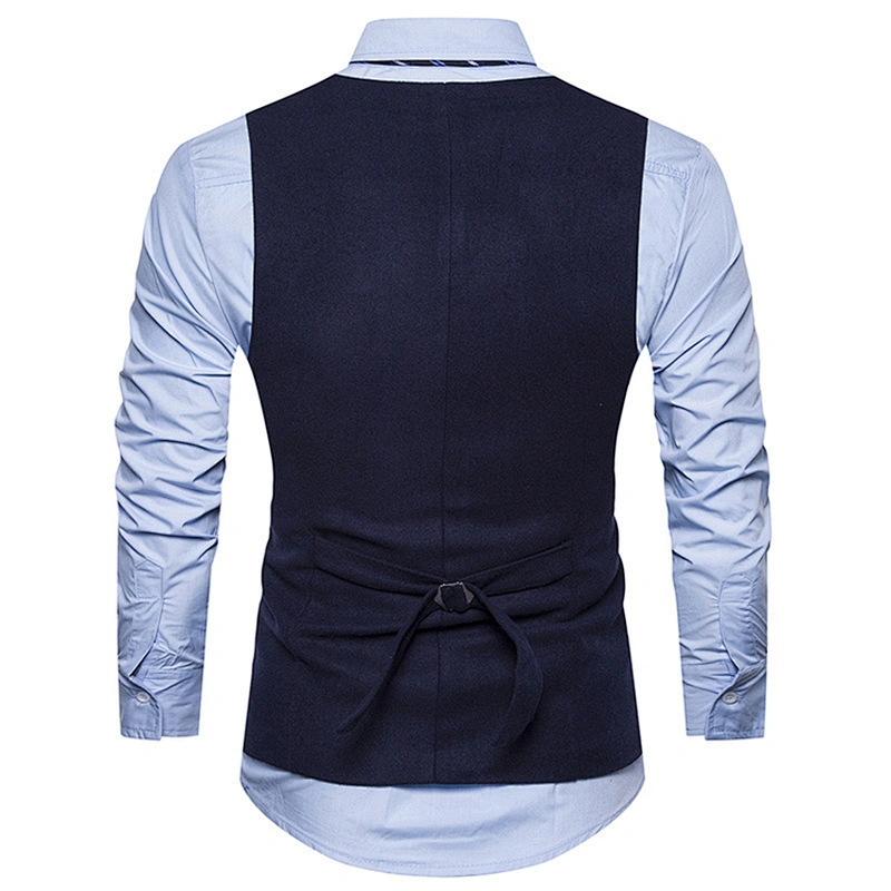 Formal Men Vest Waistcoat Casual Solid Suit Vest Men Single Breasted Cotton Chalecos Hombre