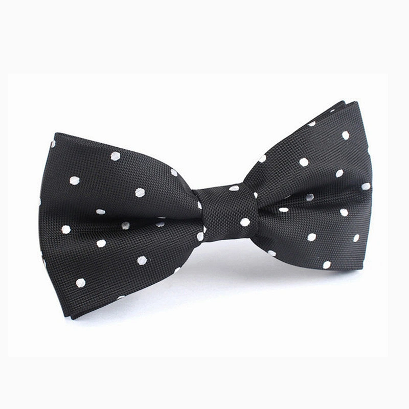 popular polyester universal navy blue dots bowties