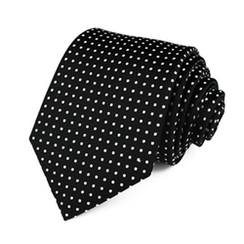 Custom Logo Gravata Slim Xadrez Polyester Woven Tie Jacquard Black Tie Corbatas Juveniles Ties For Men Italian