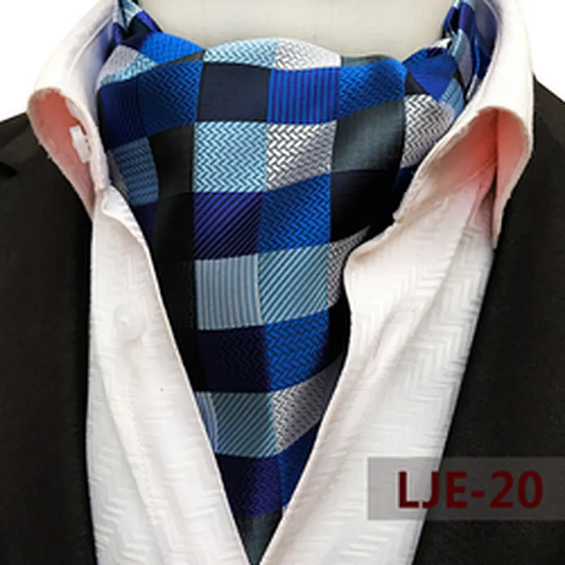 Classic Paisley Folard Mens Ascot Casual Cravate Homme Polyester Jacquard Woven Ties For Men Italian
