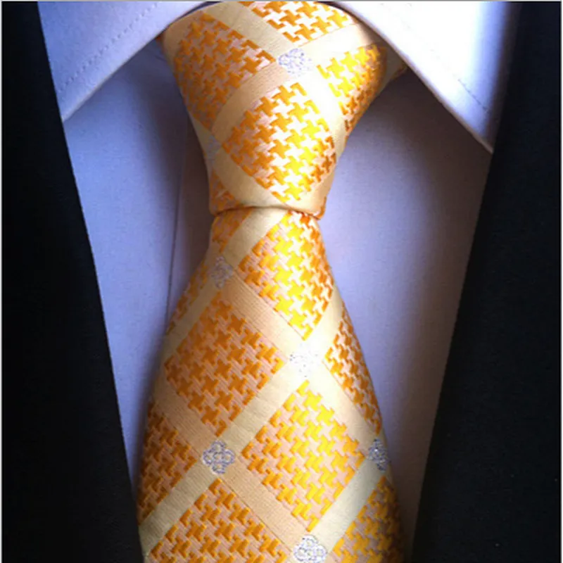 Wholesale Gravata Masculina Luxury Jacquard Silk Ties For Men Casual Necktie Stripe Cravates Homme