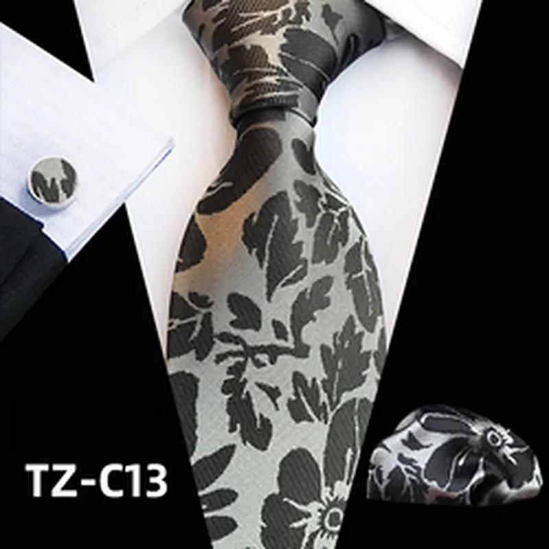 Custom Men Ties and Hanky Set Luxury Red Neckties With Pocket Squares Paisley Tie Pocket Square and Cufflink Set